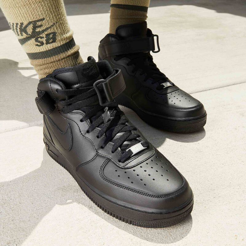 Nike Air Force 1 Mid '07, Negro/Negro, hi-res