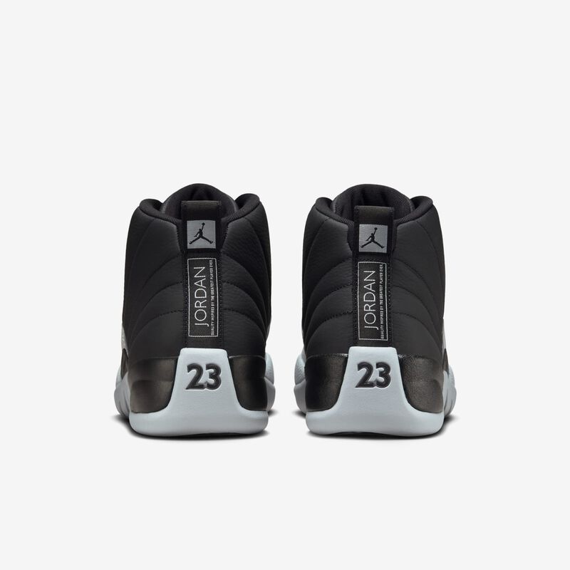 Air Jordan 12 Retro, Negro/Blanco/Gris Lobo, hi-res