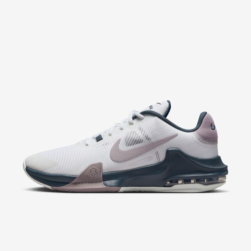 Nike Impact 4, Blanco/Azul Marino Militar/Gris Fútbol/Mena Violeta Claro, hi-res