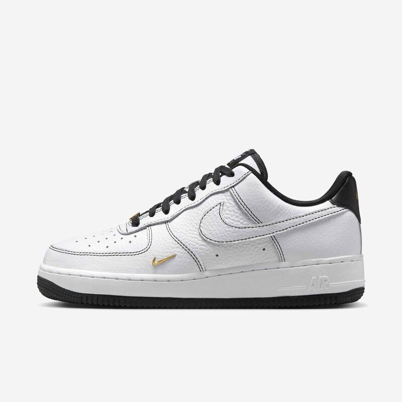 Nike Air Force 1 '07 Mini Jewel, Blanco/Negro-Oro Metalizado, hi-res