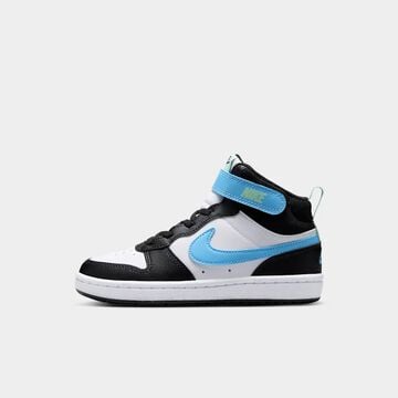 Nike Court Borough Mid 2, Blanco/Negro/Verde &aacute;rtico/Azul f&uacute;tbol, hi-res