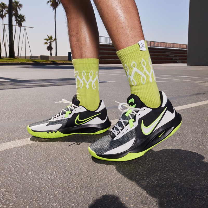 Nike Precision 6, Negro/Vela/Volt, hi-res