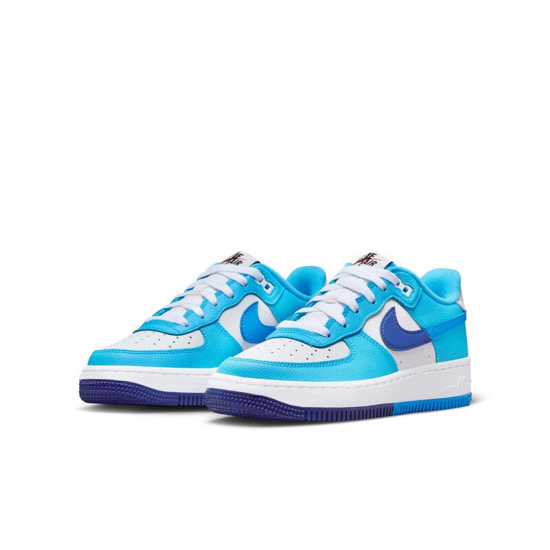 Nike Air Force 1 LV8 2, Blanco/Azul real intenso/Azul báltico/Azul fotográfico claro, hi-res