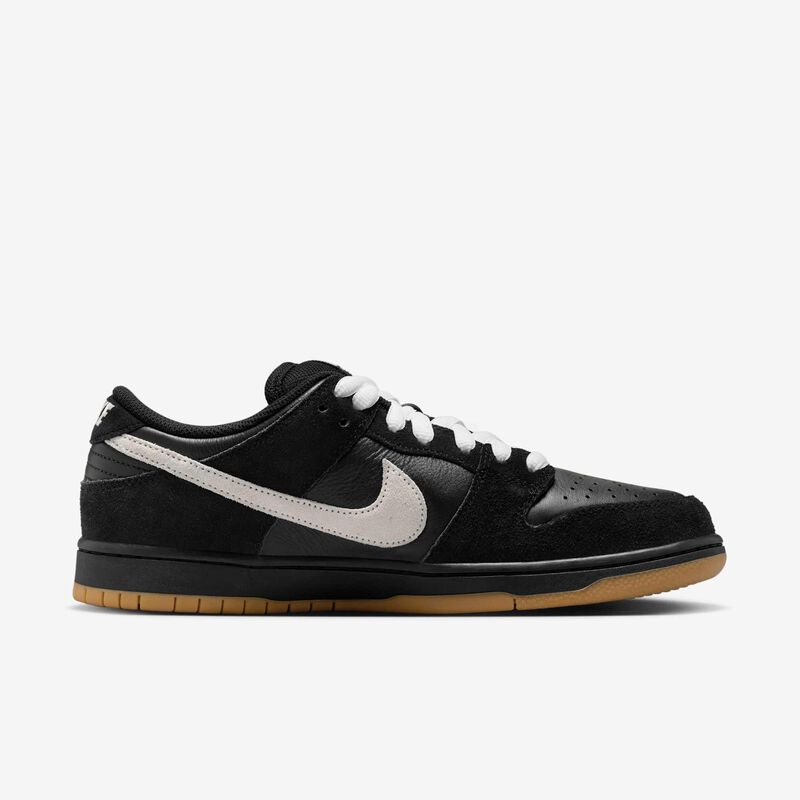 Nike SB Dunk Low Pro, Negro/Negro/Marrón Claro Goma/Blanco, hi-res