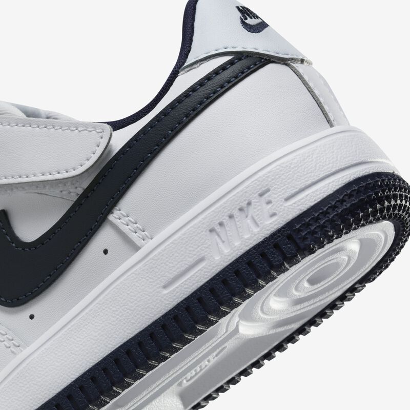 Nike Force 1 Low EasyOn, Blanco/Marino Medianoche-Gris Fútbol, hi-res