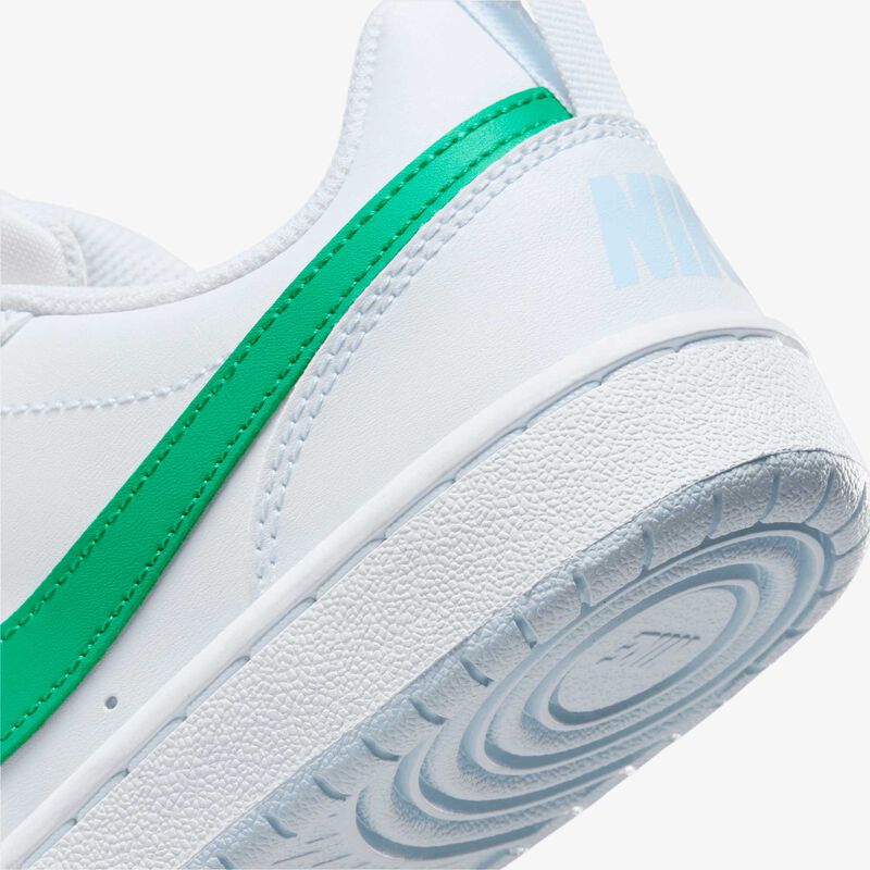 Nike Court Borough Low Recraft, Blanco/Verde Estadio-Gris Fútbol, hi-res