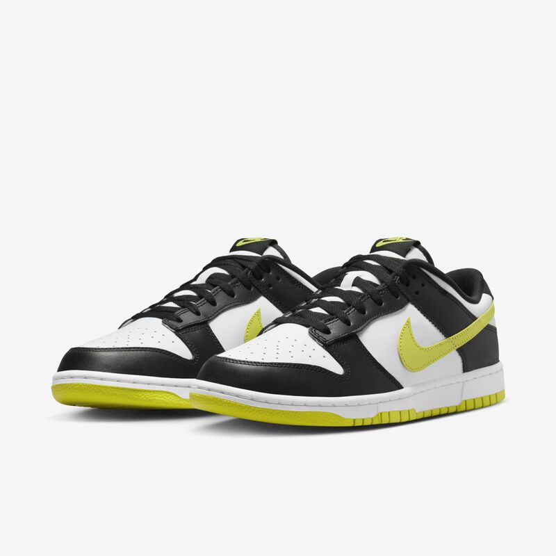 Nike Dunk Low Retro, Blanco/Negro/Cactus Brillante, hi-res