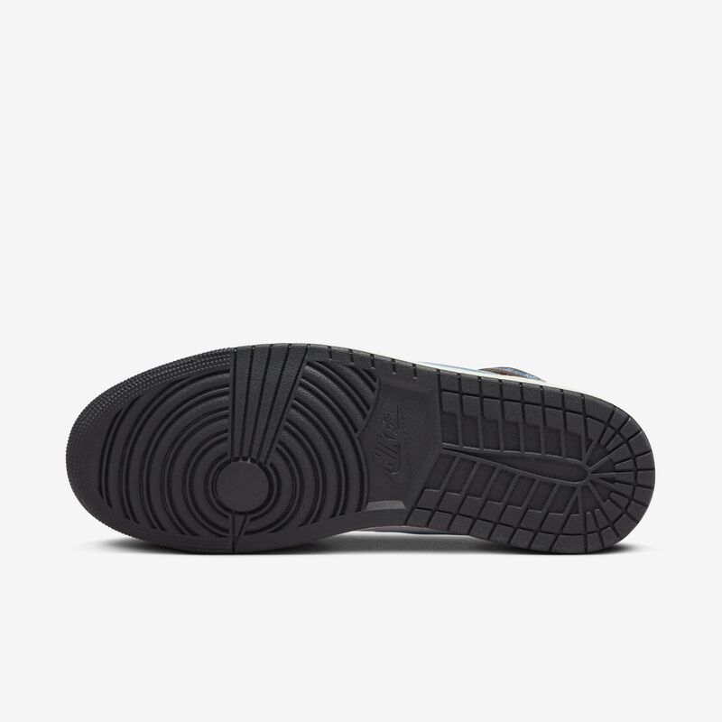 Air Jordan 1 Mid SE, Blanco/Gris azulado-Negro-Vela, hi-res