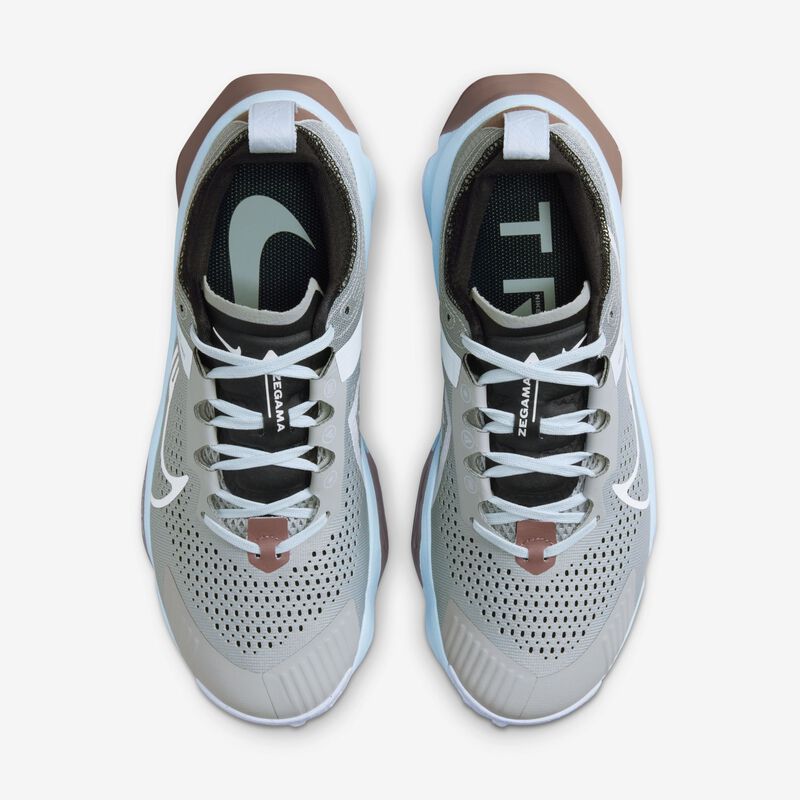 Nike ZoomX Zegama, Gris ahumado claro/Negro/Azul glaciar/Blanco, hi-res