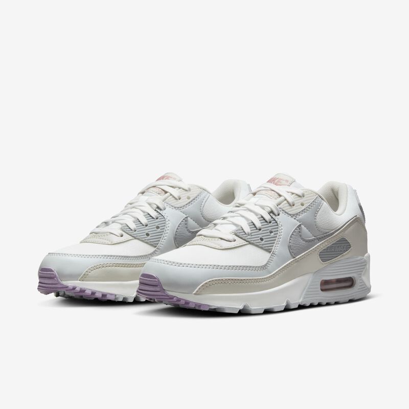 Nike Air Max 90, Blanco Cumbre/Gris Lobo-Rosa Intenso, hi-res