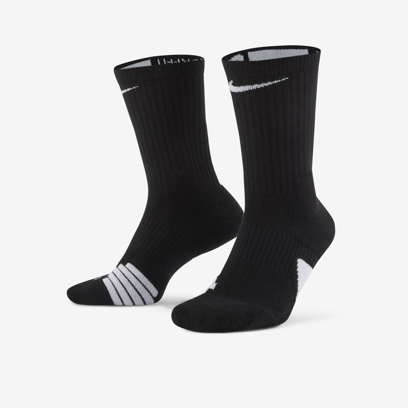 Nike Elite Crew, Negro/Blanco/Blanco, hi-res