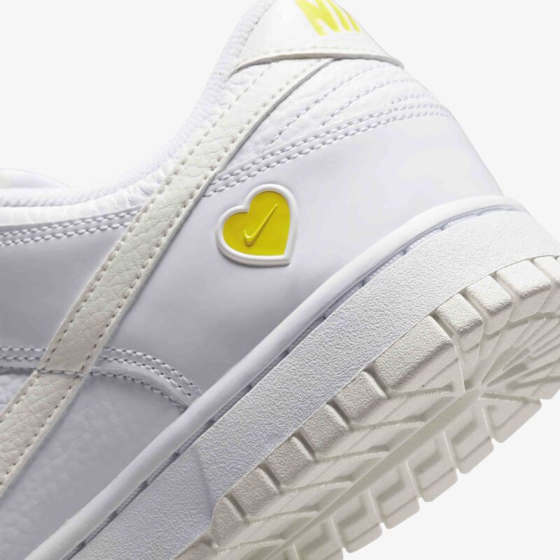 Nike Dunk Low, Blanco/Amarillo opti/Vela, hi-res