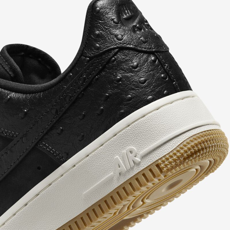 Nike Air Force 1 '07 LX, Negro/Negro-Sail-Goma Marrón Claro, hi-res