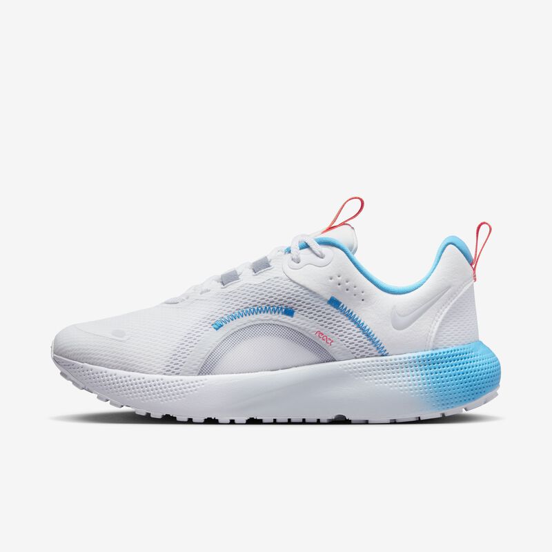 Nike React Escape Run 2, Blanco/Azul relámpago/Pizarra cenizo/Platino metalizado, hi-res