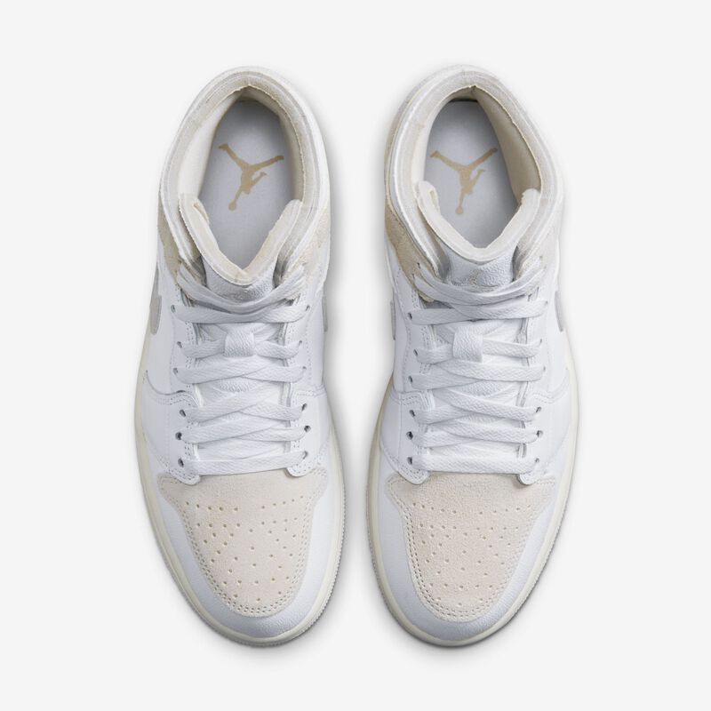 Air Jordan 1 Mid SE Craft, Blanco/Gris técnico/Vela/Marrón Orewood claro, hi-res