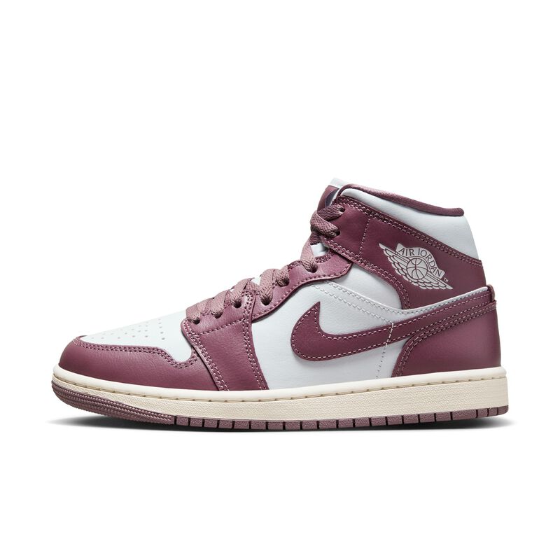 Air Jordan 1 Mid, Platino puro/Vela/Sky J Malva, hi-res