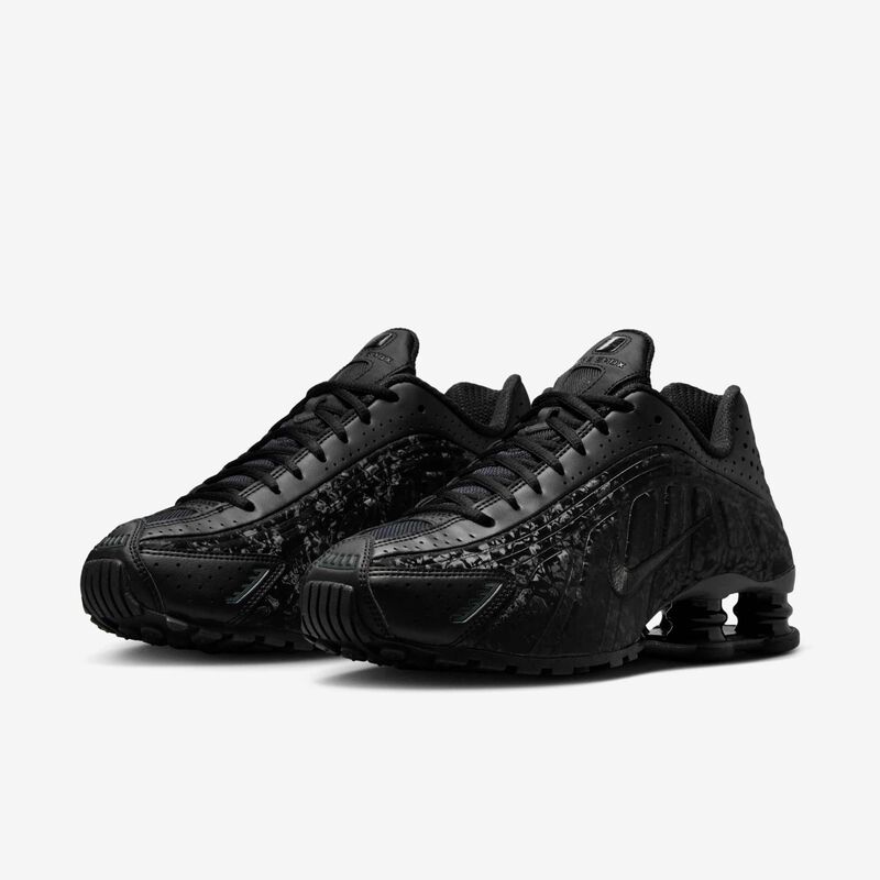 Nike Shox R4, Negro/Gris Humo Oscuro, hi-res