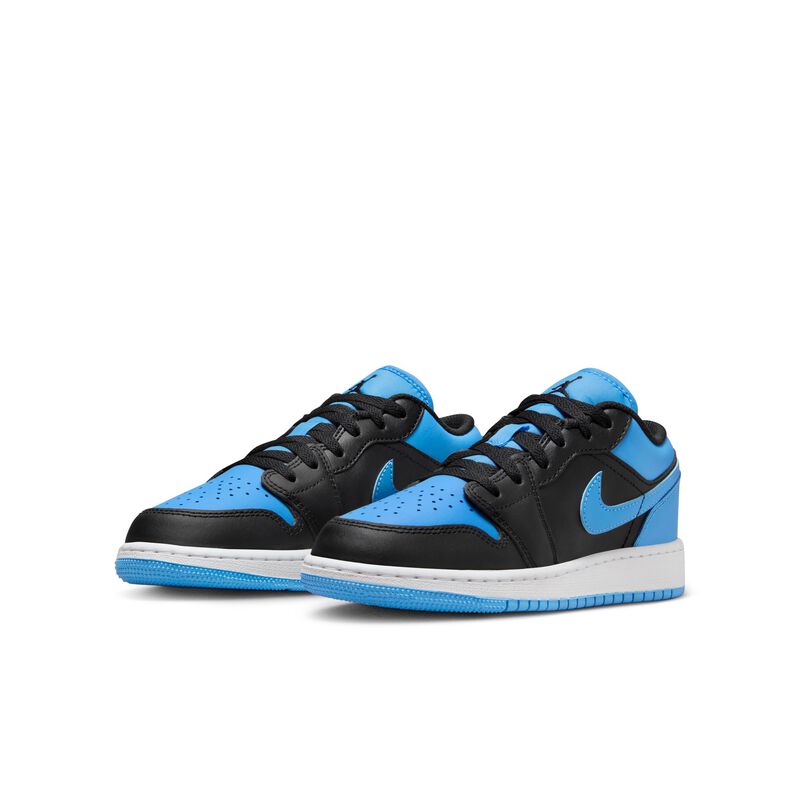 Air Jordan 1 Low, Negro/Azul universitario/Blanco/Negro, hi-res