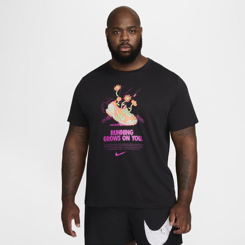 Nike Polera Manga Corta, NEGRO, hi-res