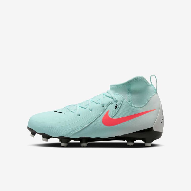 Nike Jr. Phantom Luna 2 Academy, Menta/Sombrío Apagado/Rojo Atómico, hi-res