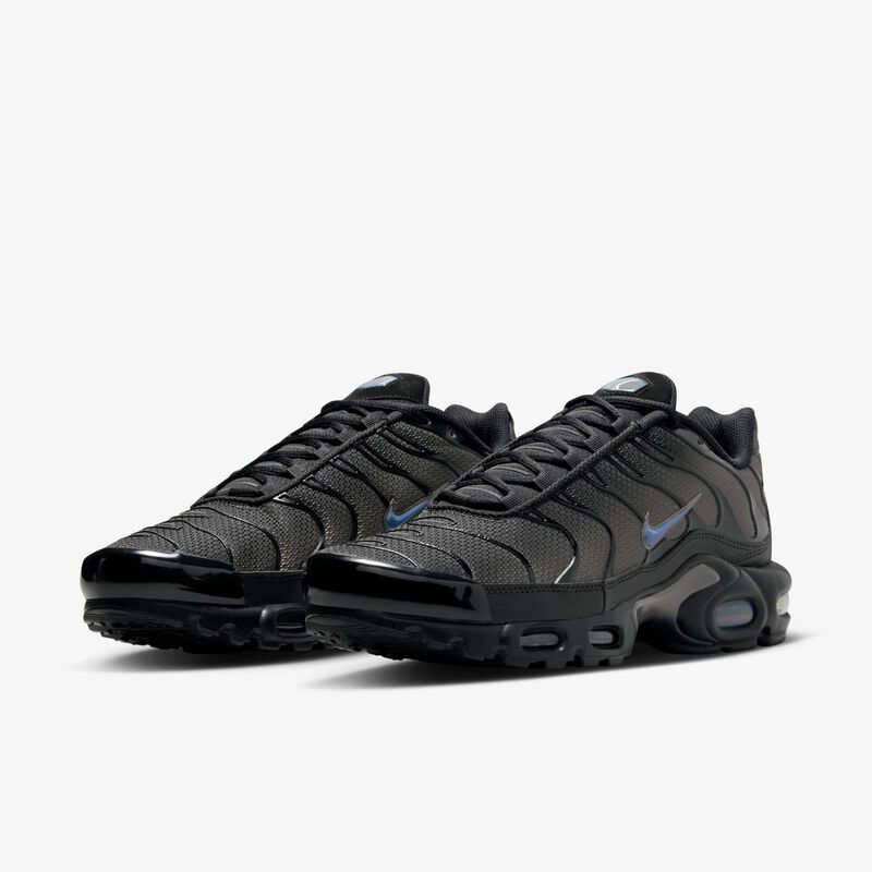 Nike Air Max Plus, Negro/Piedra cavernaria/Azul difuso, hi-res