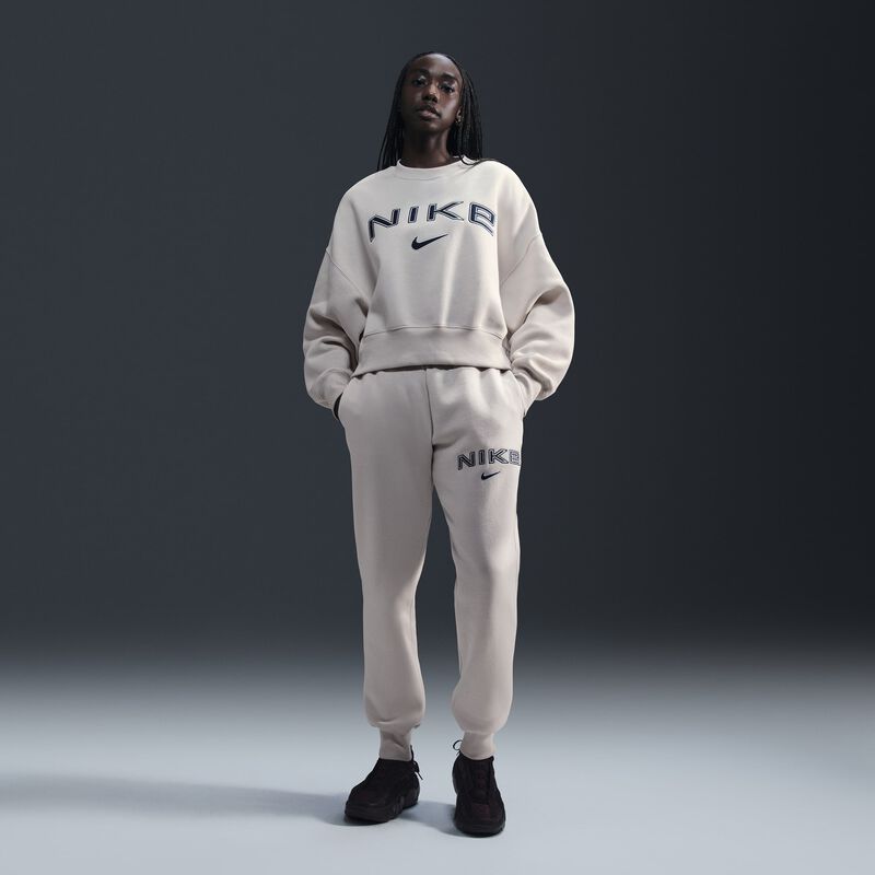 Nike Sportswear Phoenix Fleece, Marrón Madera De Roble Claro/Blanco/Azul Marino, hi-res