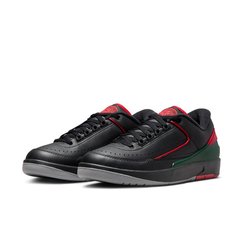Air Jordan 2 Retro Low "Origins", Negro/Abeto/Gris cemento/Rojo pasión, hi-res