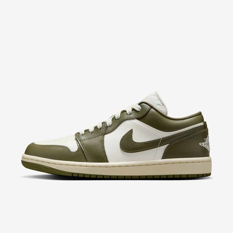 Air Jordan 1 Low, Vela/Leche De Coco/Oliva Medio, hi-res