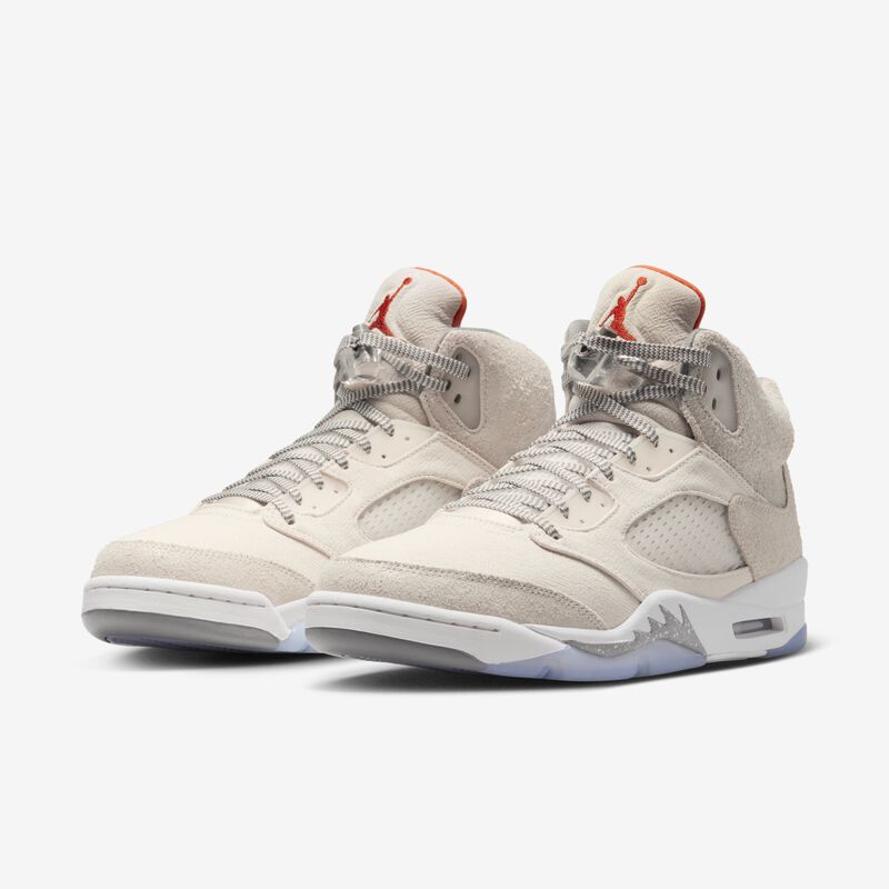 Air Jordan 5 Retro SE Craft, Marrón Orewood claro/Estaño Plano/Vela/Naranja de seguridad, hi-res