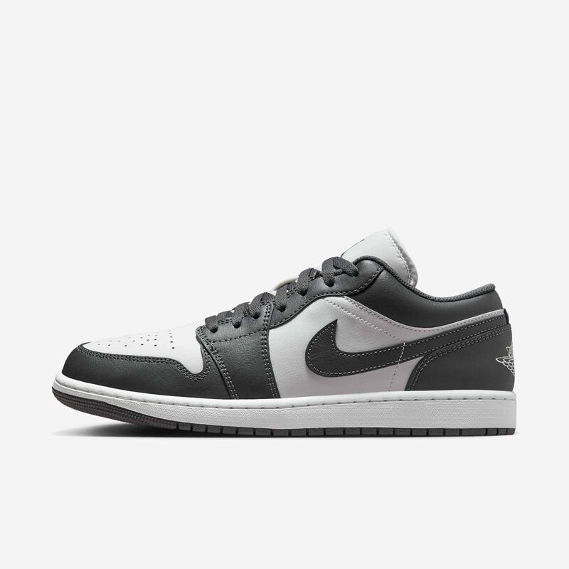 Air Jordan 1 Low, Gris Hierro/Blanco Cumbre, hi-res