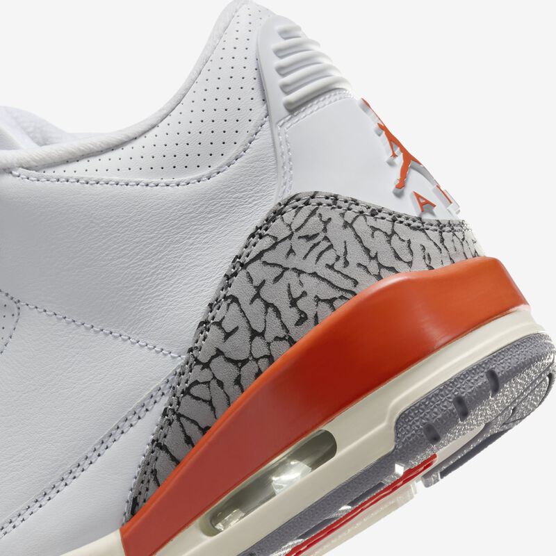 Air Jordan 3 Retro, Blanco/Arcilla cósmica-Vela-Gris cemento, hi-res