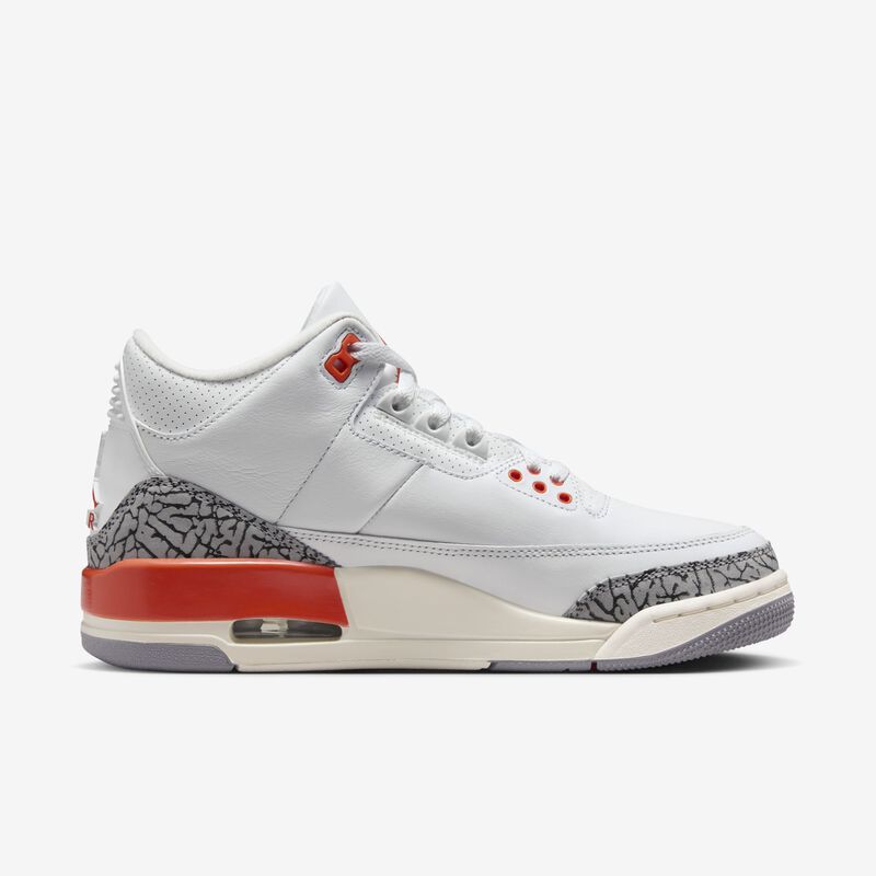 Air Jordan 3 Retro, Blanco/Arcilla cósmica-Vela-Gris cemento, hi-res