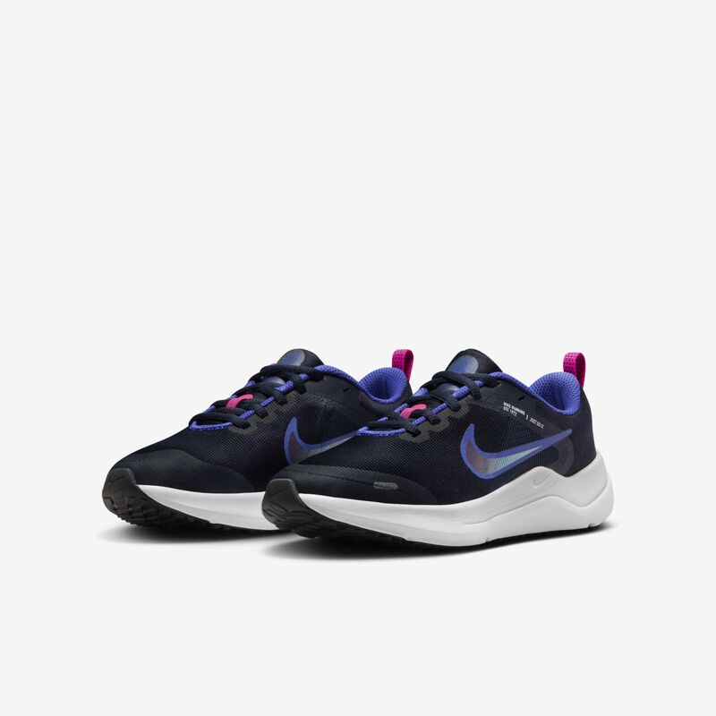 Nike Downshifter 12, Obsidiana oscuro/Rosa feroz/Ultramarino claro/Blanco, hi-res