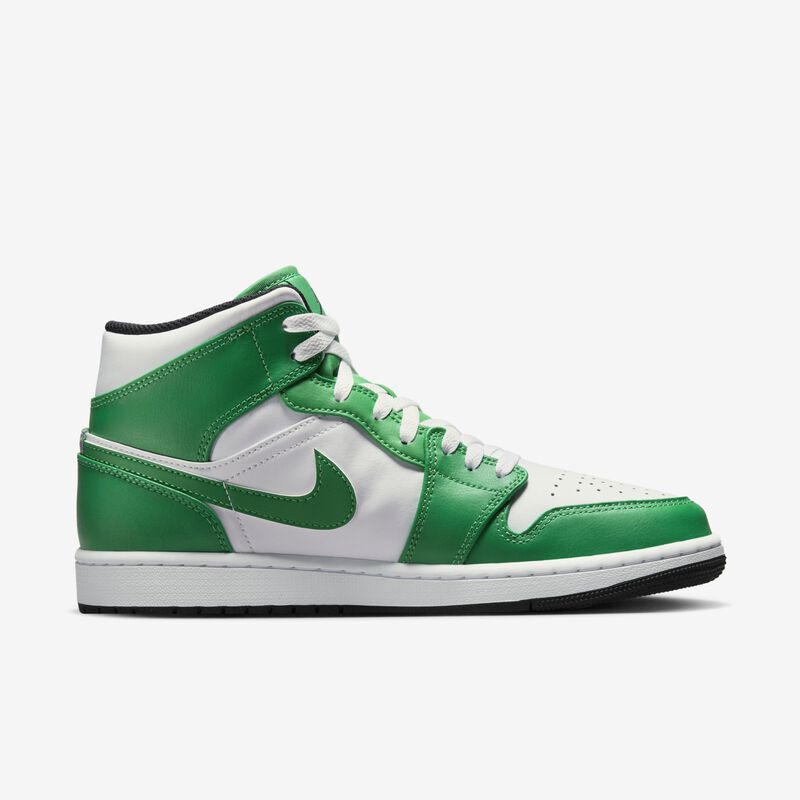Air Jordan 1 Mid, Verde suerte/Blanco/Negro, hi-res