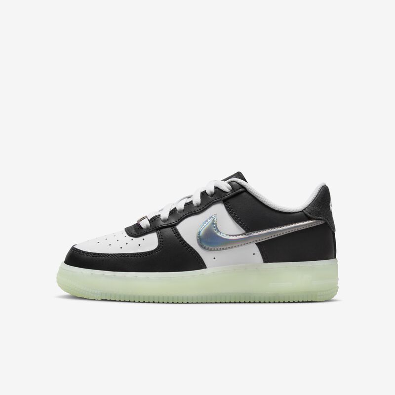 Nike Air Force 1 LV8, Blanco/Negro-Verde Vapor, hi-res