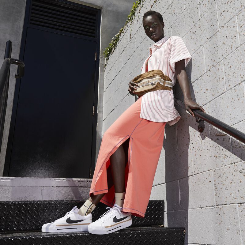 Nike Court Legacy Lift, Blanco/Negro-Cáñamo-Naranja, hi-res