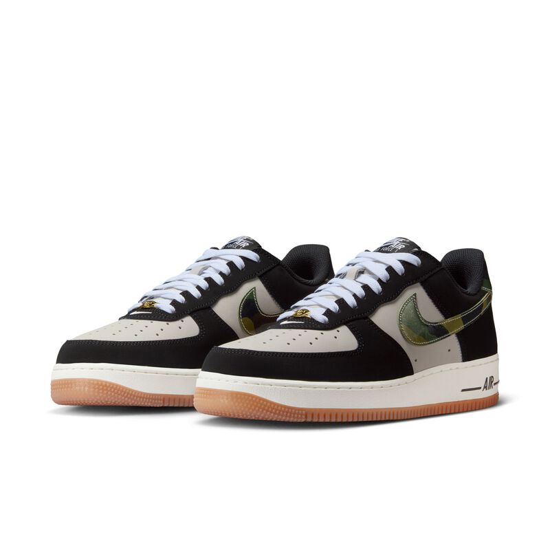 Nike Air Force 1 Low Retro, Blanco/Negro-Chicle Marrón Med-Blanco Cumbre, hi-res