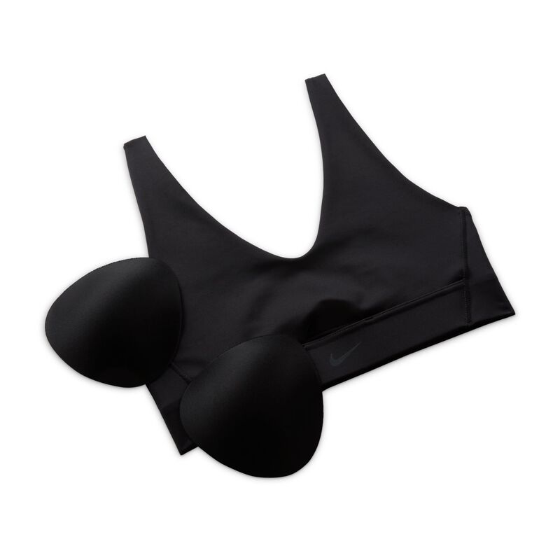 Nike Indy Plunge Cutout, Negro/Gris Humo, hi-res