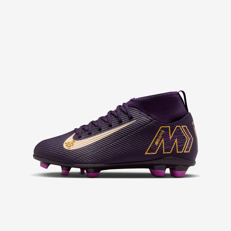 Nike Jr. Mercurial Superfly 10 Club "Kylian Mbappé", Morado Grandioso/Marfil Pálido, hi-res