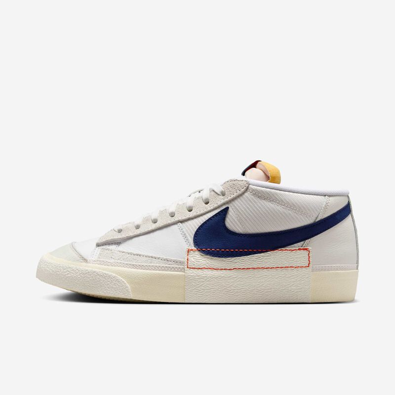 Nike Blazer Low Pro Club, Blanco/Rojo Picante/Fantasma/Azul Marino Medianoche, hi-res