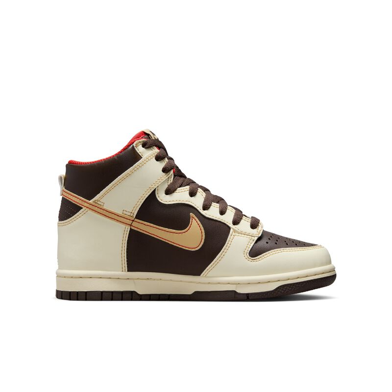 Nike Dunk High, Marrón barroco/Leche de coco/Rojo místico/Sésamo, hi-res