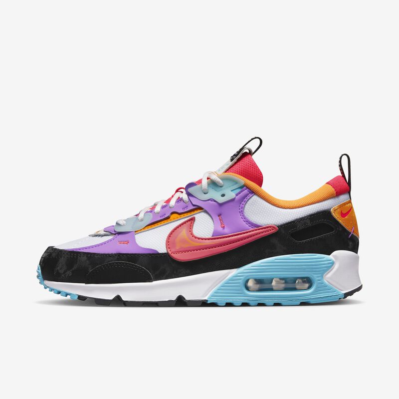 Nike Air Max 90 Futura, Blanco/Sueño fucsia/Azul báltico/Carmesí brillante, hi-res