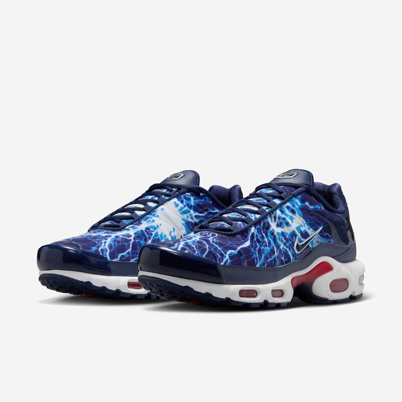 Nike Air Max Plus "Eclair Lightning", Azul Marino Medianoche/Azul Marino Medianoche-Salsa Roja, hi-res
