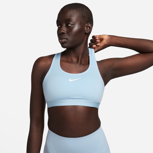 Nike Swoosh Medium Support, Azul marfil claro/Blanco, hi-res