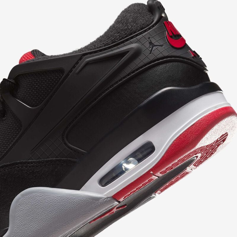 Air Jordan 4RM, Negro/Gris Lobo/Blanco/Rojo Varsity, hi-res