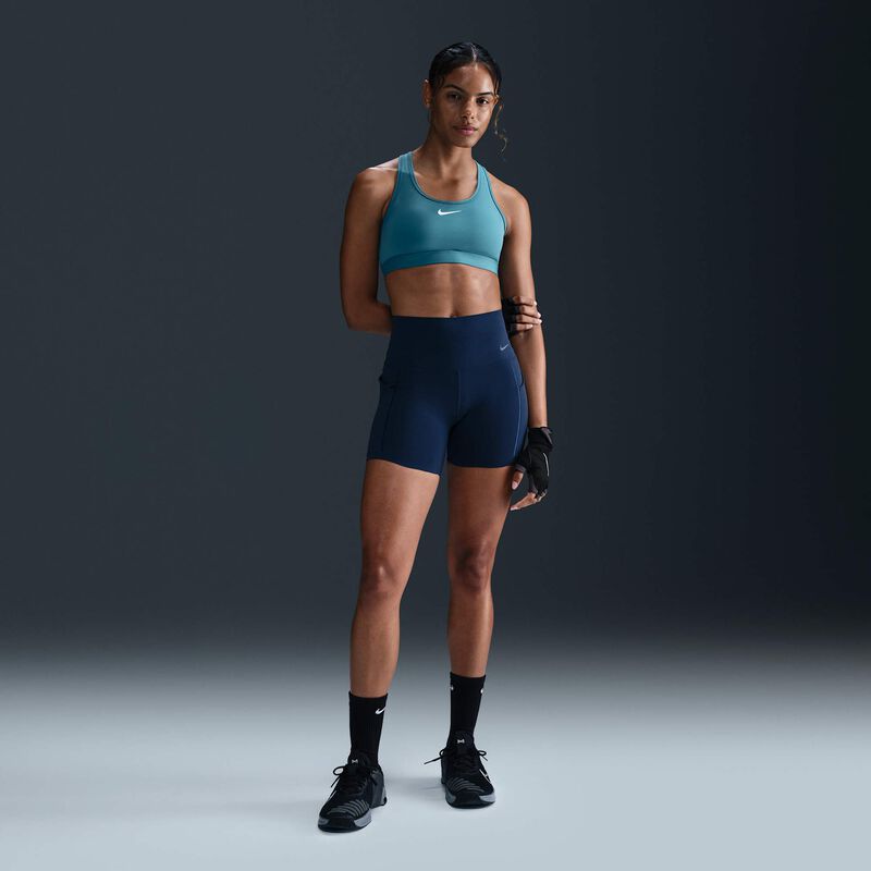 Nike Swoosh Medium Support, Azul Humeante/Blanco, hi-res