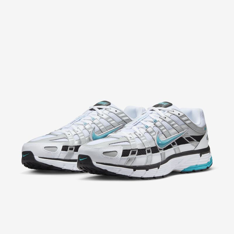 Nike P-6000, Blanco/Plata metalizado/Negro/Cactus empolvado, hi-res