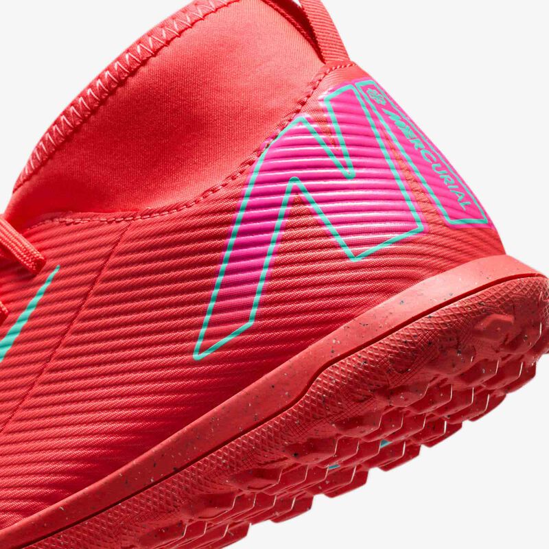 Nike Jr. Mercurial Superfly 10 Club, Brasa Resplandor/Verde Aurora, hi-res