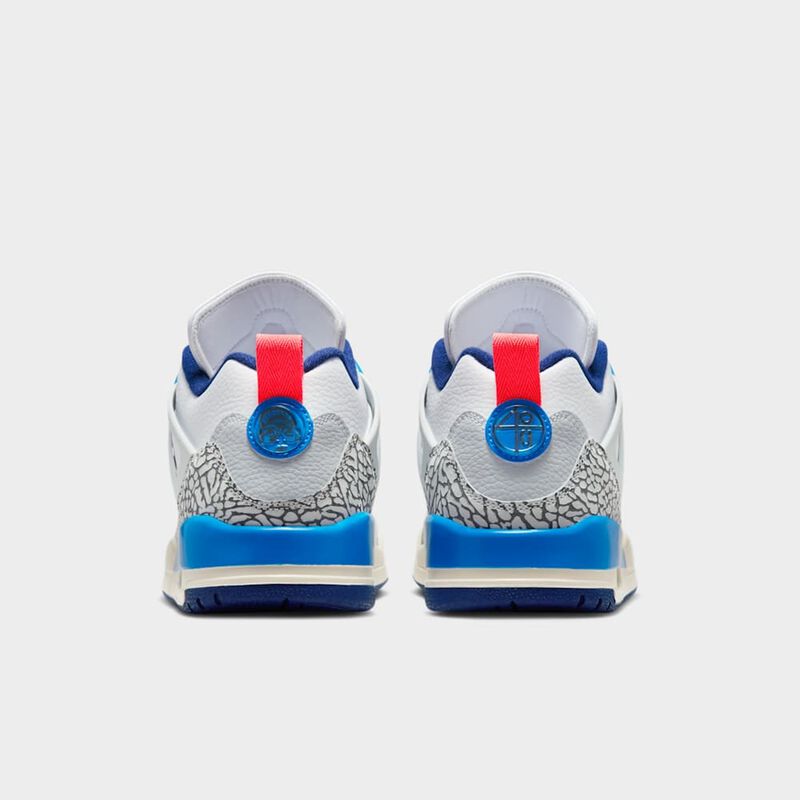 Jordan Spizike Low, Blanco/Lava Caliente-Platino Puro-Azul Vac&iacute;o-Azul Foto, hi-res