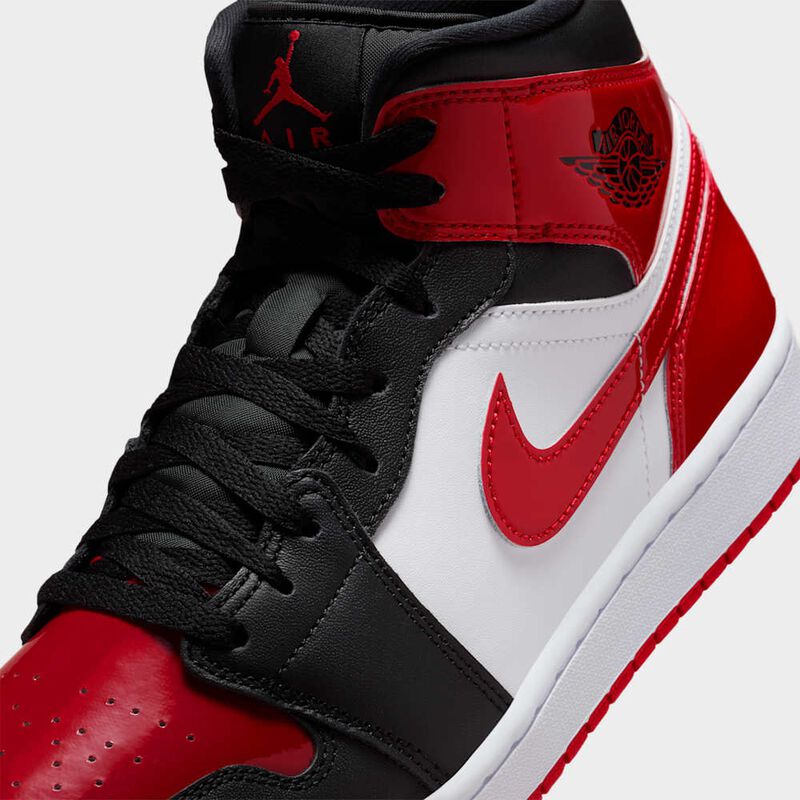 Air Jordan 1 Mid Se, Negro/Varsity Rojo-Blanco, hi-res